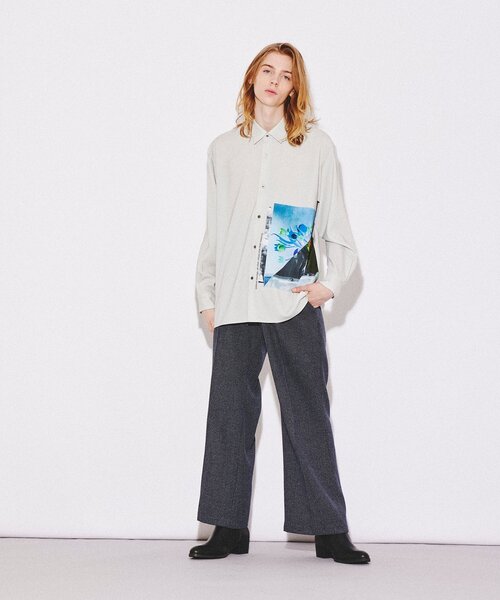 tk.TAKEO KIKUCHI（ティーケータケオキクチ）の「◆スプリングツイードワイドフレアパンツ（その他パンツ・メンズ・ブラック系6/ネイビー系5・01/02/03）」の20枚目の写真