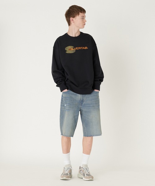Levi's（リーバイス）の「Levi's/リーバイス SILVERTAB(TM) リラックス クルーネックスウェットシャツ ブラック CAVIAR（スウェット・メンズ・ブラック・L/M/S/XL）」の6枚目の写真