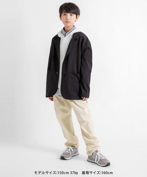 GLAZOS(グラソス)の「テーラードジャケット【セットアップ対応】(テーラードジャケット・キッズ・ブラック/グレー・160cm/170cm/150cm/140cm)」の9枚目の写真