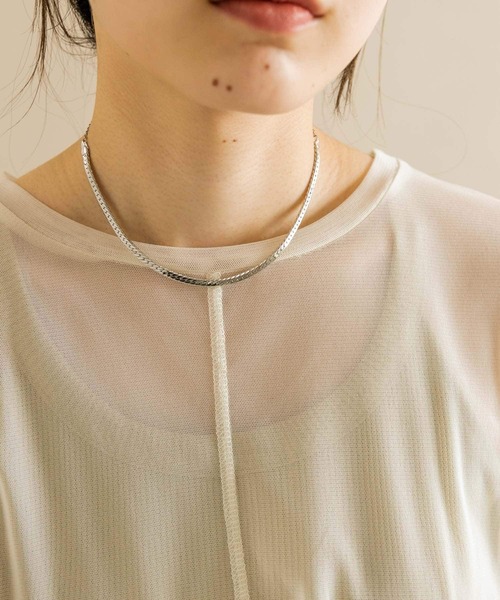 SMELLY(スメリー)の「フラットチェーンスライドネックレス(ネックレス・レディース・シルバー・-)」の4枚目の写真