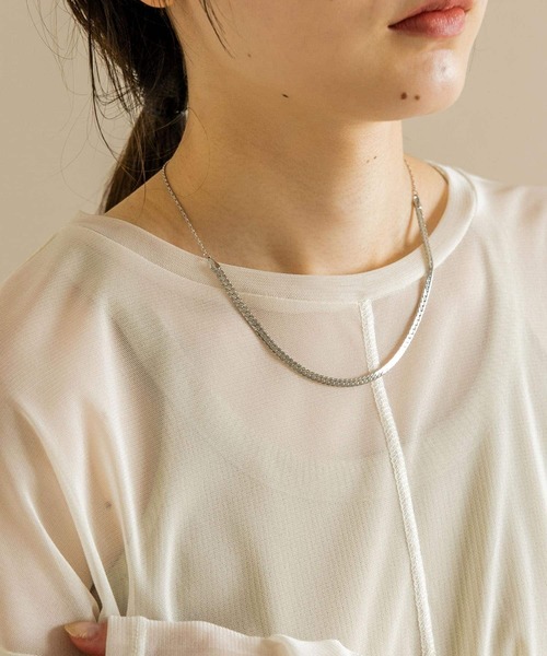 SMELLY(スメリー)の「フラットチェーンスライドネックレス(ネックレス・レディース・シルバー・-)」の6枚目の写真