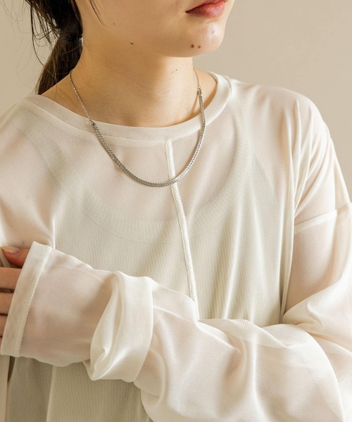 SMELLY(スメリー)の「フラットチェーンスライドネックレス(ネックレス・レディース・シルバー・-)」の7枚目の写真