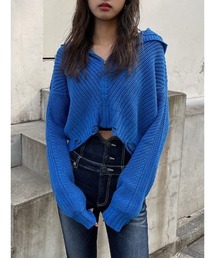 ENVYM | ダメージクロップドＫＮＩＴ ＰＫ(ニット/セーター)