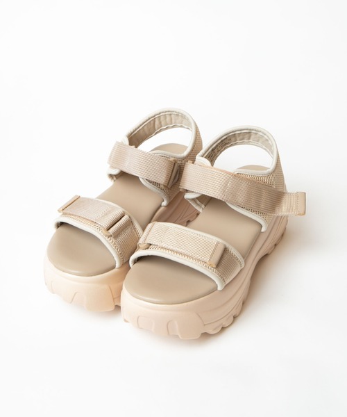 WEGO（ウィゴー）の「WEGO/ベルトスポーツサンダル（サンダル・レディース・ブラック/ライトベージュ/ホワイト・MEDIUM/LARGE）」の12枚目の写真