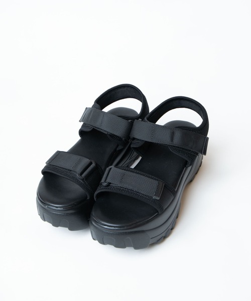 WEGO（ウィゴー）の「WEGO/ベルトスポーツサンダル（サンダル・レディース・ブラック/ライトベージュ/ホワイト・MEDIUM/LARGE）」の14枚目の写真