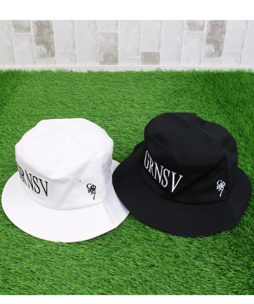 GIORNO SEVEN（ジョルノセブン）の「ロゴ刺繍 ワンポイント ゴルフ バケットハット ゴルフウェア メンズ（ゴルフグッズ・メンズ・ホワイト/ブラック・FREE）」の4枚目の写真