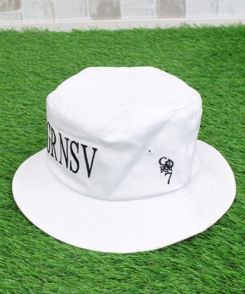 GIORNO SEVEN（ジョルノセブン）の「ロゴ刺繍 ワンポイント ゴルフ バケットハット ゴルフウェア メンズ（ゴルフグッズ・メンズ・ホワイト/ブラック・FREE）」の6枚目の写真