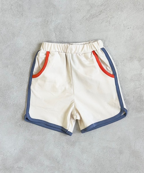 BIG FIELD（ビッグフィールド）の「サイドラインショートパンツ/UVカット(80～150cm)（その他パンツ・キッズ・ブルー/オフホワイト/ライトグリーン・80/90/95/100/110/120/130/140/150）」の2枚目の写真