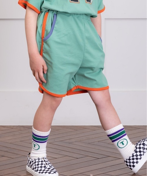 BIG FIELD（ビッグフィールド）の「サイドラインショートパンツ/UVカット(80～150cm)（その他パンツ・キッズ・ブルー/オフホワイト/ライトグリーン・80/90/95/100/110/120/130/140/150）」の3枚目の写真