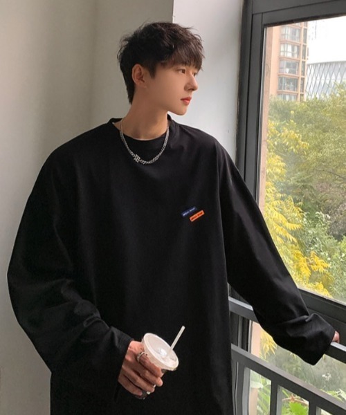 MGV(エムジーヴィー)の「ワンポイントルーズロンT(Tシャツ/カットソー・メンズ・ブルー/グリーン/グレー/ブラック/ホワイト/ベージュ・MEDIUM/LARGE/X-LARGE)」の18枚目の写真