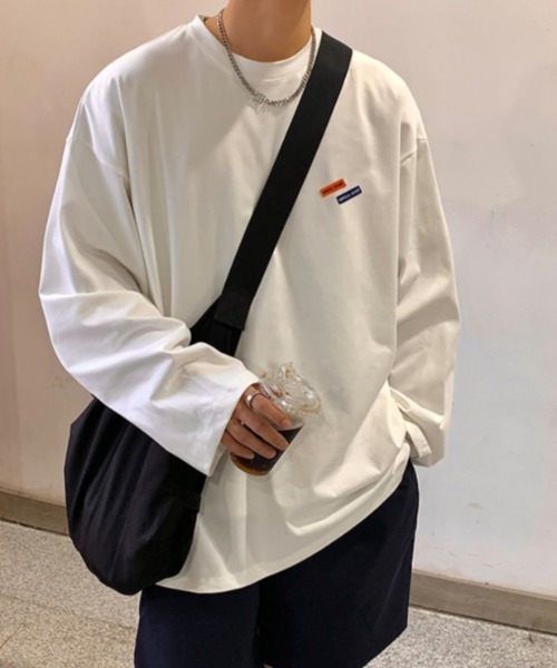MGV(エムジーヴィー)の「ワンポイントルーズロンT(Tシャツ/カットソー・メンズ・ブルー/グリーン/グレー/ブラック/ホワイト/ベージュ・MEDIUM/LARGE/X-LARGE)」の19枚目の写真