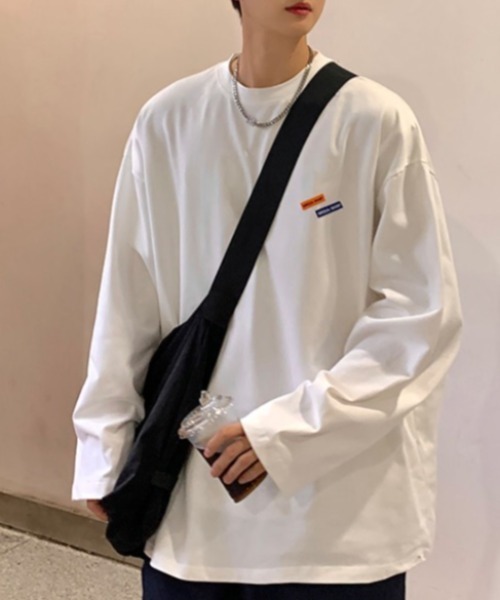 MGV(エムジーヴィー)の「ワンポイントルーズロンT(Tシャツ/カットソー・メンズ・ブルー/グリーン/グレー/ブラック/ホワイト/ベージュ・MEDIUM/LARGE/X-LARGE)」の16枚目の写真