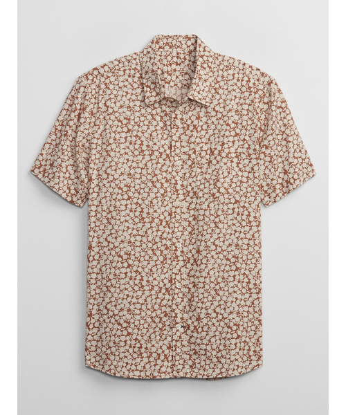 GAP(ギャップ)の「ストレッチポプリン スリムフィットシャツ(シャツ/ブラウス・メンズ・ブラウン/ホワイト×ブルー/ブラック・L/M/XS/XL/S)」の7枚目の写真