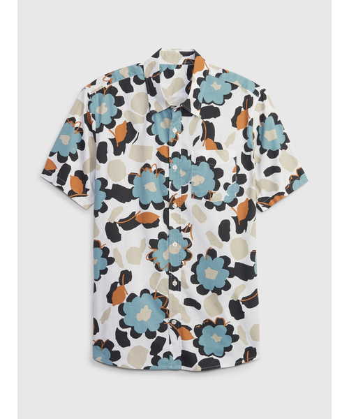 GAP(ギャップ)の「ストレッチポプリン スリムフィットシャツ(シャツ/ブラウス・メンズ・ブラウン/ホワイト×ブルー/ブラック・L/M/XS/XL/S)」の8枚目の写真