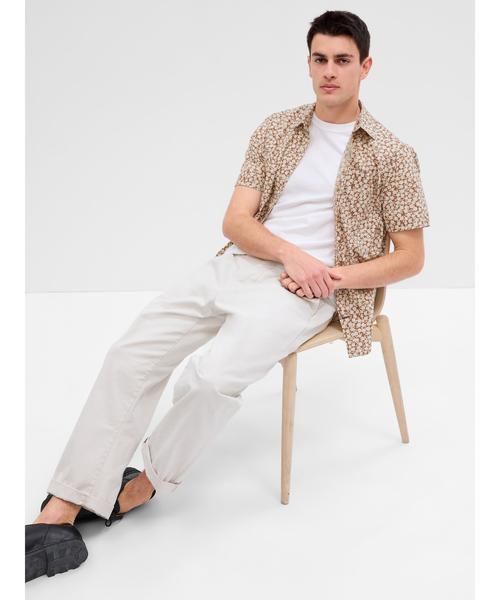 GAP(ギャップ)の「ストレッチポプリン スリムフィットシャツ(シャツ/ブラウス・メンズ・ブラウン/ホワイト×ブルー/ブラック・L/M/XS/XL/S)」の10枚目の写真