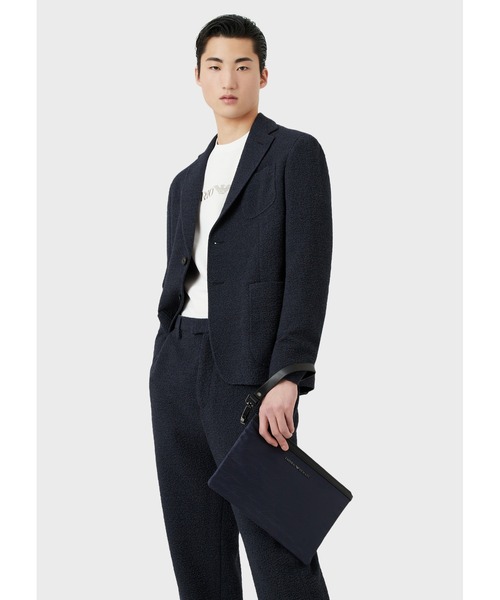 EMPORIO ARMANI（エンポリオアルマーニ）の「【エンポリオ アルマーニ】ポーチ ジャカードロゴ（ポーチ・メンズ・ネイビー・FREE）」の2枚目の写真