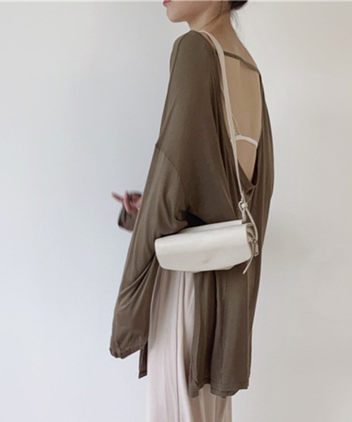 YUGA_YGMC バックオープン シアートップス（Tシャツ/カットソー