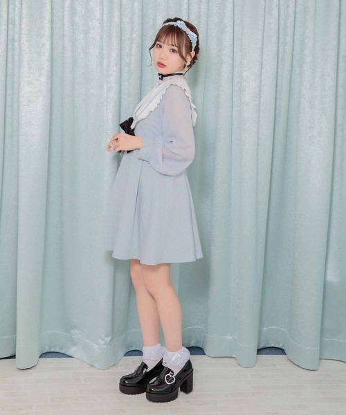 ROJITA(ロジータ)の「レースアップセーラーワンピース(ワンピース・レディース・グレー/ブラック/サックスブルー・FREE)」の15枚目の写真