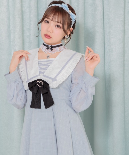 ROJITA(ロジータ)の「レースアップセーラーワンピース(ワンピース・レディース・グレー/ブラック/サックスブルー・FREE)」の19枚目の写真