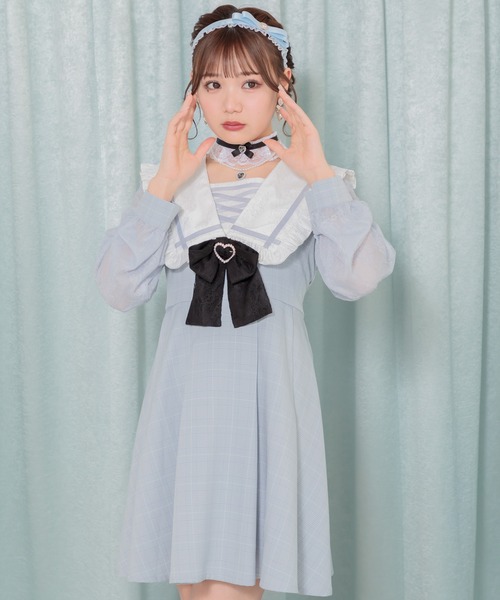 ROJITA(ロジータ)の「レースアップセーラーワンピース(ワンピース・レディース・グレー/ブラック/サックスブルー・FREE)」の20枚目の写真