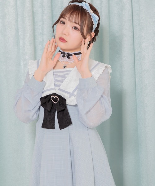 ROJITA(ロジータ)の「レースアップセーラーワンピース(ワンピース・レディース・グレー/ブラック/サックスブルー・FREE)」の22枚目の写真