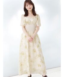 MERCURYDUO | フラワーパイピングウエストリブワンピース(ワンピース)