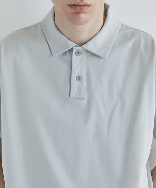 CITY TOKYO（シティトウキョウ）の「ATHLETEハーフスリーブポロシャツ（シャツ/ブラウス・メンズ・ライトグレー/ブラック・1/2）」の9枚目の写真