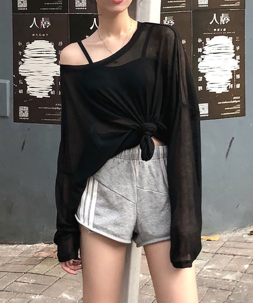 DEVICE（デバイス）の「【2023SS】シンプル シアートップス ラッシュガード（ラッシュガード・レディース・ブラック/ホワイト・M/L）」の8枚目の写真