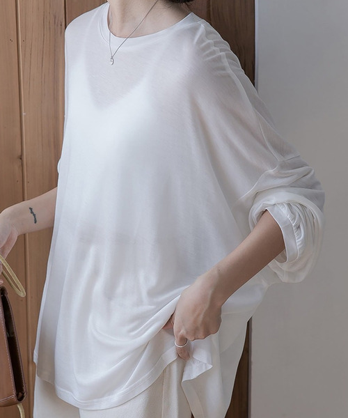 DEVICE（デバイス）の「【2023SS】シンプル シアートップス ラッシュガード（ラッシュガード・レディース・ブラック/ホワイト・M/L）」の13枚目の写真