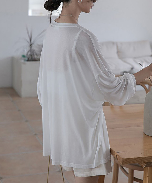 DEVICE（デバイス）の「【2023SS】シンプル シアートップス ラッシュガード（ラッシュガード・レディース・ブラック/ホワイト・M/L）」の15枚目の写真