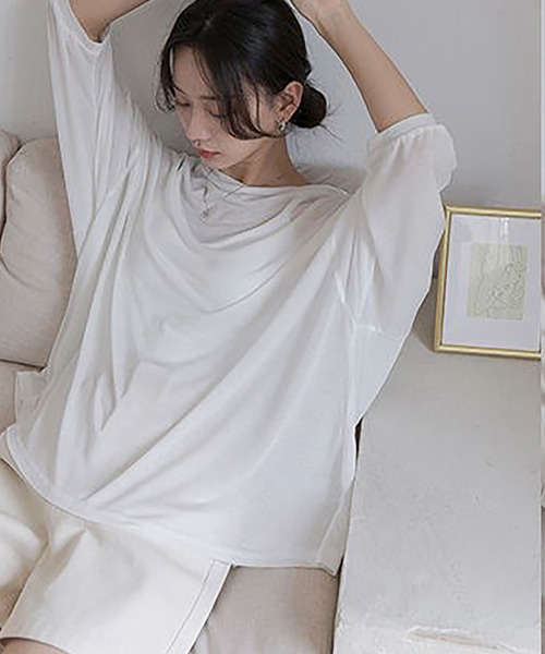 DEVICE（デバイス）の「【2023SS】シンプル シアートップス ラッシュガード（ラッシュガード・レディース・ブラック/ホワイト・M/L）」の21枚目の写真