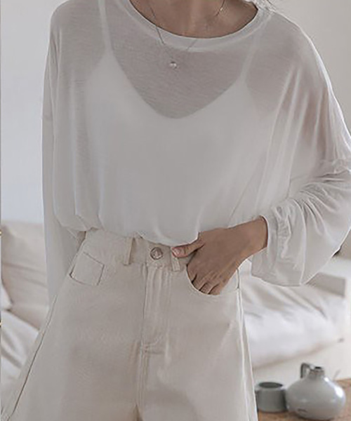 DEVICE（デバイス）の「【2023SS】シンプル シアートップス ラッシュガード（ラッシュガード・レディース・ブラック/ホワイト・M/L）」の22枚目の写真