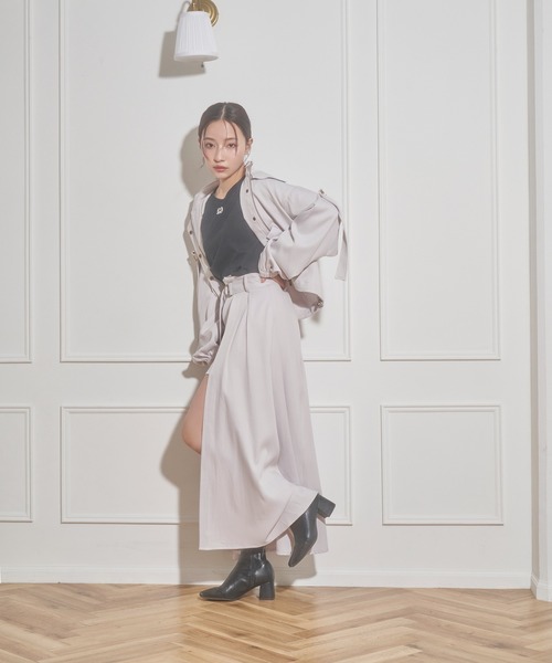 ANDGEEBEE（アンジービー）の「フーディブルゾン（ブルゾン・レディース・グレー/ブラック・MEDIUM）」の19枚目の写真