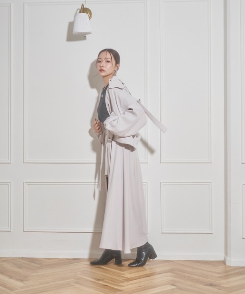 ANDGEEBEE（アンジービー）の「フーディブルゾン（ブルゾン・レディース・グレー/ブラック・MEDIUM）」の3枚目の写真