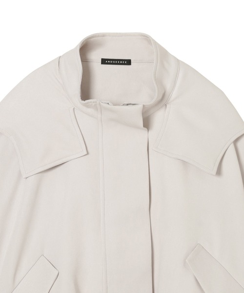 ANDGEEBEE（アンジービー）の「フーディブルゾン（ブルゾン・レディース・グレー/ブラック・MEDIUM）」の6枚目の写真