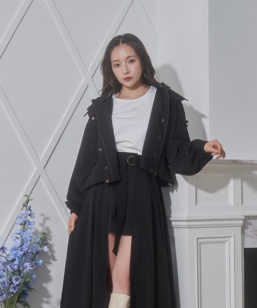 ANDGEEBEE（アンジービー）の「フーディブルゾン（ブルゾン・レディース・グレー/ブラック・MEDIUM）」の16枚目の写真