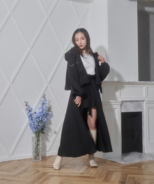 ANDGEEBEE（アンジービー）の「フーディブルゾン（ブルゾン・レディース・グレー/ブラック・MEDIUM）」の12枚目の写真