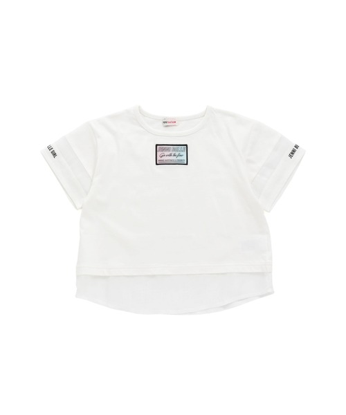 JENNI belle(ジェニィベル)の「【WEB限定】シフォン切替えレイヤード風Tシャツ(Tシャツ/カットソー・キッズ・オフホワイト/オレンジ/ラベンダー・130cm/150cm/160cm/140cm)」の7枚目の写真