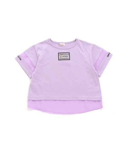 JENNI belle(ジェニィベル)の「【WEB限定】シフォン切替えレイヤード風Tシャツ(Tシャツ/カットソー・キッズ・オフホワイト/オレンジ/ラベンダー・130cm/150cm/160cm/140cm)」の9枚目の写真