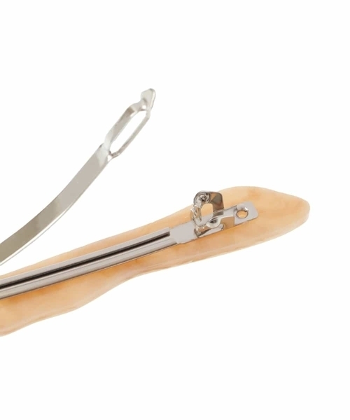 a.v.v（アーヴェヴェ）の「ナミナミバレッタ（バレッタ/ヘアクリップ・レディース・ライトグレー/ブラウン/アイボリー・38）」の7枚目の写真