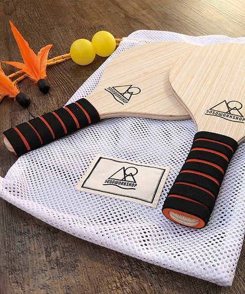 5050WORKSHOP(フィフティーフィフティーワークショップ)の「5050WORKSHOP RACKET SET OUTDOOR RACKET SET ラケットセット(おもちゃ・キッズ・ナチュラル・FREE)」の3枚目の写真