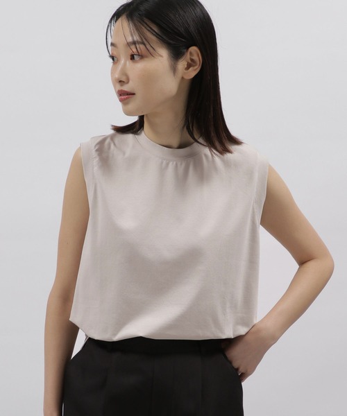 LAKOLE(ラコレ)の「ノースリーブトップ / 193264(Tシャツ/カットソー・レディース・グリーン/ピンク/ベージュ/ブラック/ホワイト・MEDIUM/SMALL)」の4枚目の写真