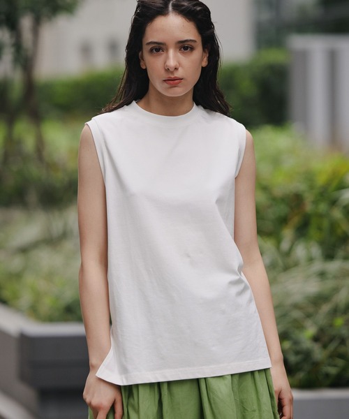 LAKOLE(ラコレ)の「ノースリーブトップ / 193264(Tシャツ/カットソー・レディース・グリーン/ピンク/ベージュ/ブラック/ホワイト・MEDIUM/SMALL)」の2枚目の写真
