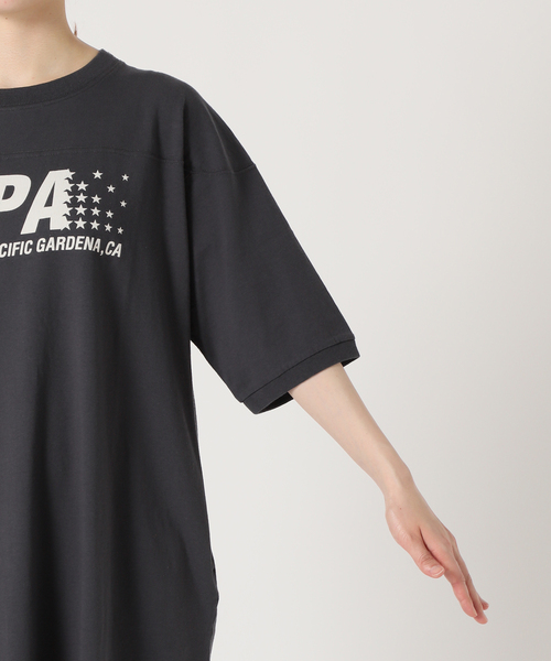 SLOBE IENA（スローブイエナ）の「【Collegiate Pacific】 SLOBE別注  S/Sワンピース（ワンピース・レディース・チャコールグレー/アイボリー・FREE）」の15枚目の写真