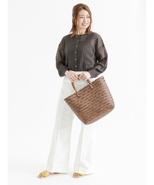 Te chichi（テチチ）の「リネン混デニムワイドパンツ（デニムパンツ・レディース・オフホワイト/ネイビー・SMALL/MEDIUM）」の5枚目の写真