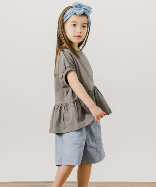 BAYFLOW(ベイフロー)の「フレアTシャツ(KIDS)(Tシャツ/カットソー・キッズ・パープル/チャコール/イエロー・120cm/110cm/140cm/130cm)」の8枚目の写真
