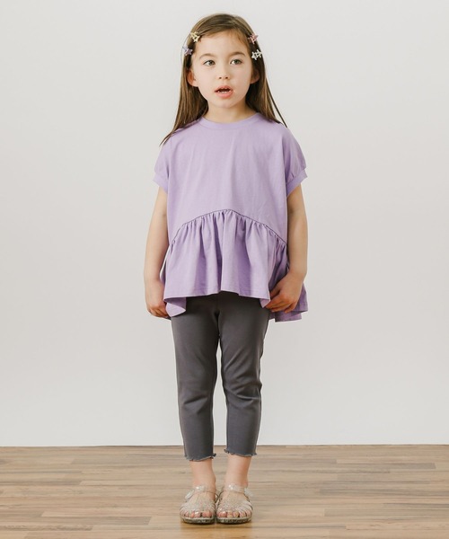 BAYFLOW(ベイフロー)の「フレアTシャツ(KIDS)(Tシャツ/カットソー・キッズ・パープル/チャコール/イエロー・120cm/110cm/140cm/130cm)」の9枚目の写真