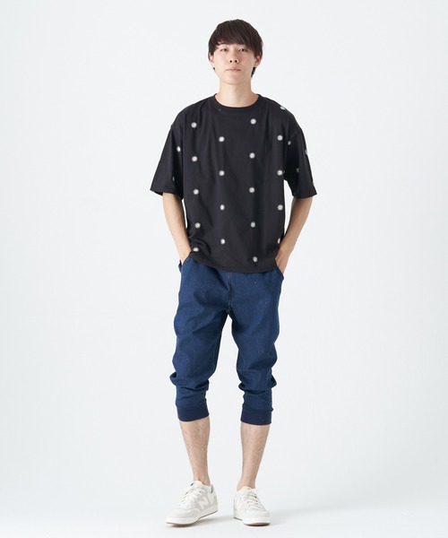 CORISCO（コリスコ）の「花柄刺繍 半袖BIG TEE(M1)（Tシャツ/カットソー・メンズ・ブルー/レッド/ブラック/ライトグレー/グリーン/ホワイト・LARGE/X-LARGE/MEDIUM）」の17枚目の写真