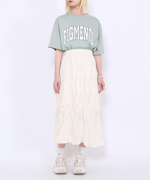 Figments（フィグメンツ）の「ワッシャーロングスカート（スカート・レディース・ブラック/ホワイト・FREE）」の3枚目の写真