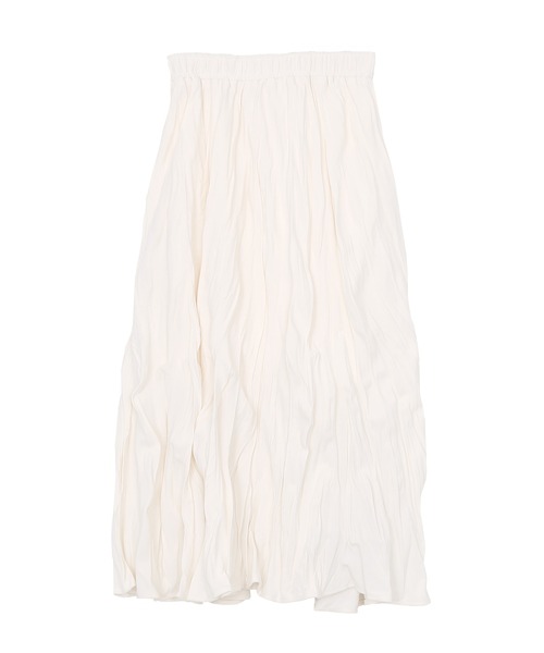 Figments（フィグメンツ）の「ワッシャーロングスカート（スカート・レディース・ブラック/ホワイト・FREE）」の5枚目の写真